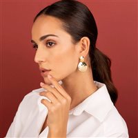 Orecchini Etrusca Donna in Bronzo WSET00323.YG - WSET00323.YG